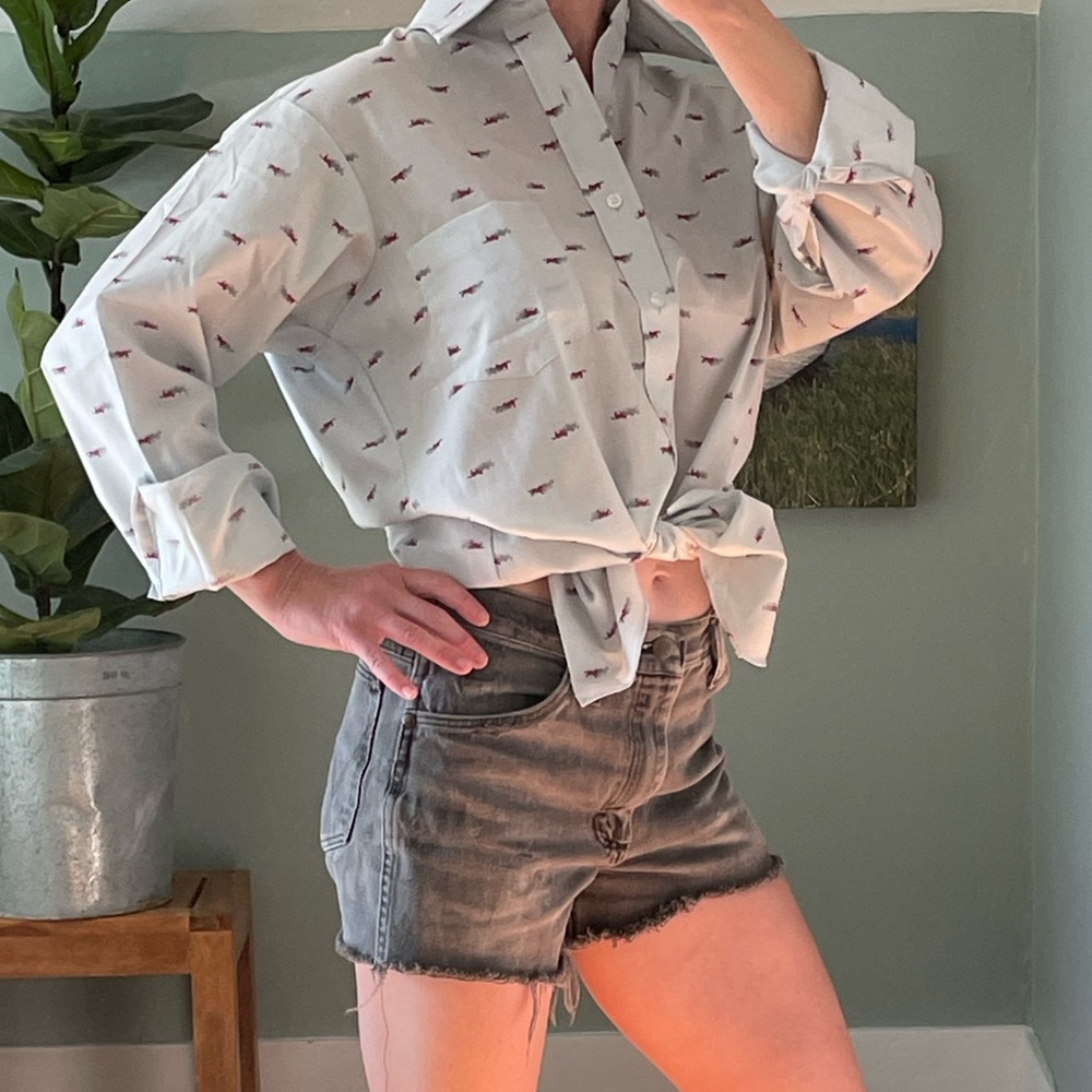 Vintage unisex horse print shirt